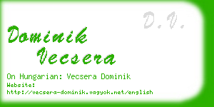 dominik vecsera business card